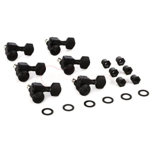 Sperzel 556LTLB Trim Lok 6 Inline Tuners Machine Heads Black Set