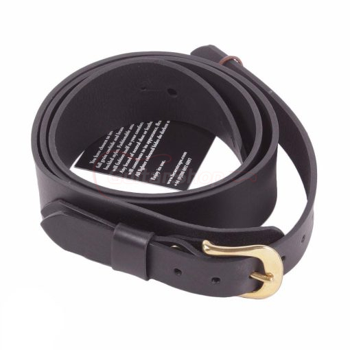 Bear Guitar Strap Slimline Classic Black Brass