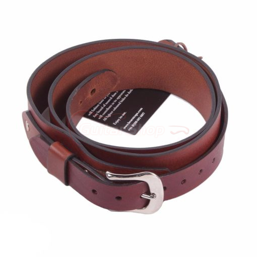 Bear Guitar Strap Slimline Classic Brown Nickel