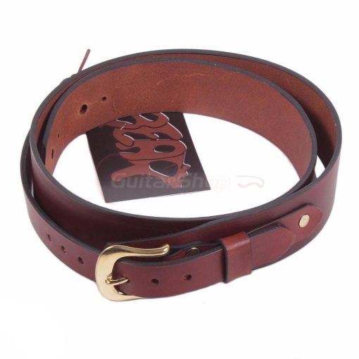 Bear Guitar Strap Slimline Classic Brown Brass