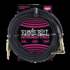 Ernie Ball 25ft Braided Straight to Angle Instrument Cables -Black