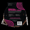 Ernie Ball 25ft Braided Straight to Angle Instrument Cables Black-Orange - Image 2