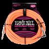 Ernie Ball 6067 25ft Braided Straight to Angle Instrument Cable Neon Orange