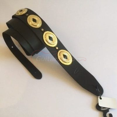 Leathergraft Black Conch Guitar Strap