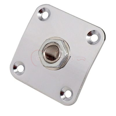 Jack Socket Plate (Flat) For Les Paul Electric Guitar Chrome Finish