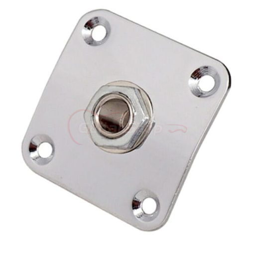 Jack Socket Plate (Flat) For Les Paul Electric Guitar Chrome Finish