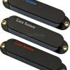 Lace Sensor Blue Silver Red Pickup Set With Black Covers