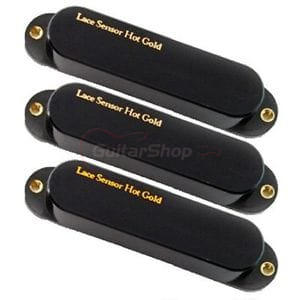 Lace Sensor Hot Gold Pickup Set With Black Covers
