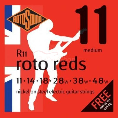 Rotosound R11 Roto Reds Nickel Wound Electric Guitar Strings 11-48