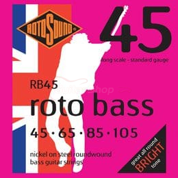 Rotosound RB45 Nickel On Steel Roundwound Bass Guitar Strings 45-105