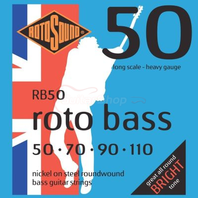 Rotosound RB50 Nickel On Steel Roundwound Bass Guitar Strings 50-110