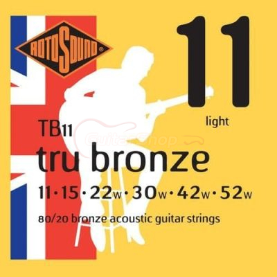 Rotosound Tru Bronze TB11 Acoustic Guitar Strings 11-52