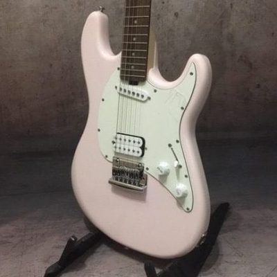 Sterling Cutlass Short Scale Electric Guitar in Shell Pink