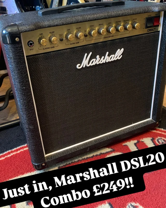 Marshall DSL20 with reverb, £249!! #marshall #marshallamps #marshalldsl20cr #marshallcomboamp #guitarshop #guitarshopfolkestone #folkestonemusic